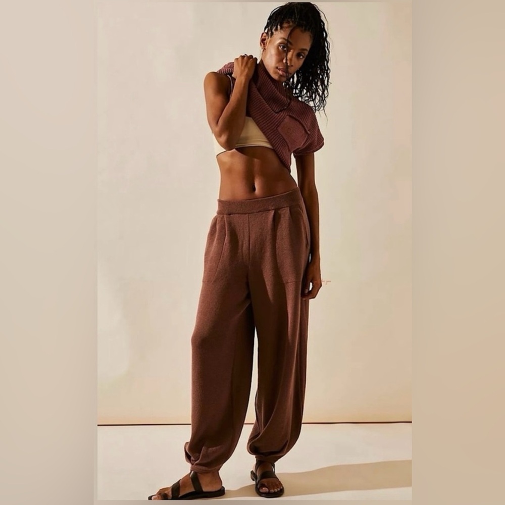 Free People Freya Sweater Wide Leg Barrel Pants